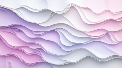 Obraz premium Abstract waves of soft pastel colors create a serene background, ideal for modern designs and presentations