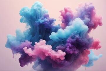 Fototapeta premium Abstract background with colorful ink diffusing into water. 