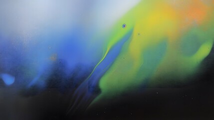 An abstract art piece showing blended vibrant and dark colors