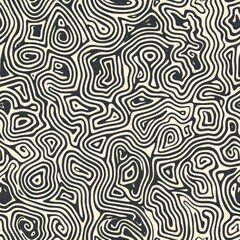 Abstract black and white wavy pattern design