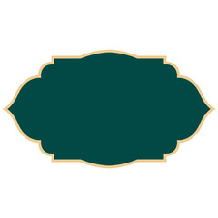 Islamic frame vector illustration in Arabic style, Islamic style border and frame in trendy flat style illustration isolated on white background.