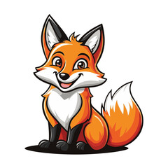Obraz premium Happy Cartoon Fox