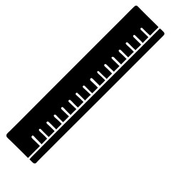 Fototapeta premium ruler silhouette vector icon white background
