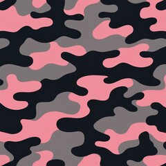 Black, pink camouflage background. Fashion design style pattern, army military. Trendy urban contemporary seamless artistic design. Dark stylish abstract creative modern unique textile pattern,