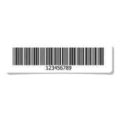 Barcode with Number : a black and white bar code, the symbol of the product. a vital piece of modern commerce.