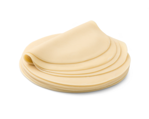 Stack of slices of dough on white background. Dough isolated.