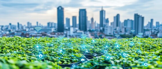 Exploring urban rooftop garden technology iot sensory innovations in city landscapes