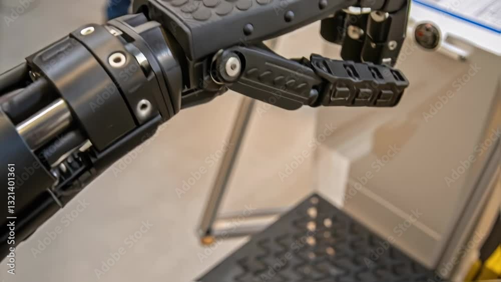 Aufkleber robotic manipulator performing precise, fluid movements, demonstrating advanced engineering capabili