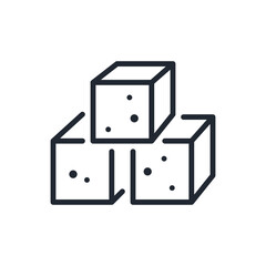 Sugar icon editable stroke outline icon isolated on white background flat vector illustration. Pixel perfect. 64 x 64.