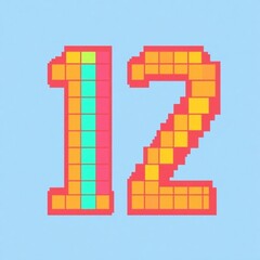 number 12 made of letter