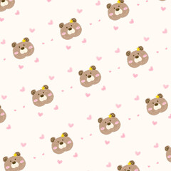 seamless pattern with teddy bears