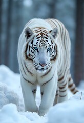 Naklejka premium white bengal tiger