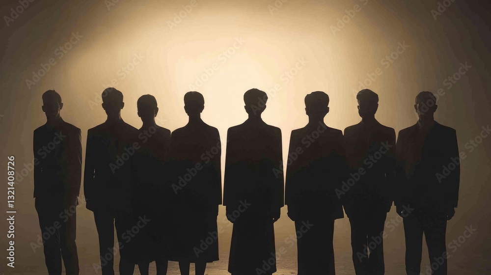 Poster a group of people standing next to each other in a casual setting