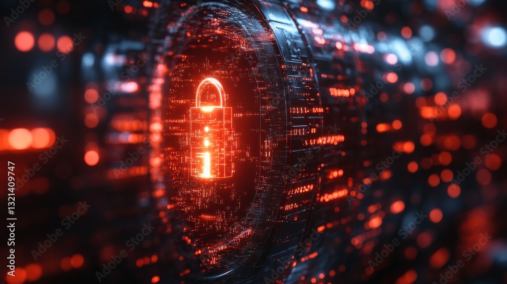 Fototapete A digital representation showcases the integration of quantum computing principles such as superposition and entanglement in encryption systems.