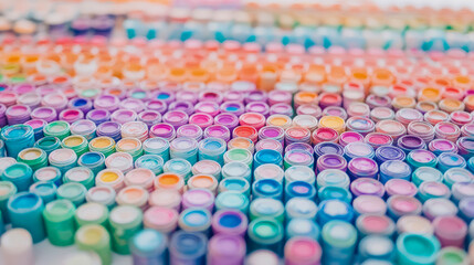 Obraz premium Concept: Assorted Paint Pots, Bright Colors, Art Supply