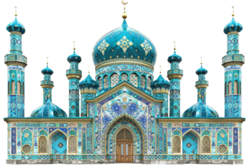 Mosque Building 3D Illustration – Isolated on Transparent Background