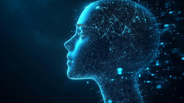 Futuristic digital concept of artificial intelligence
