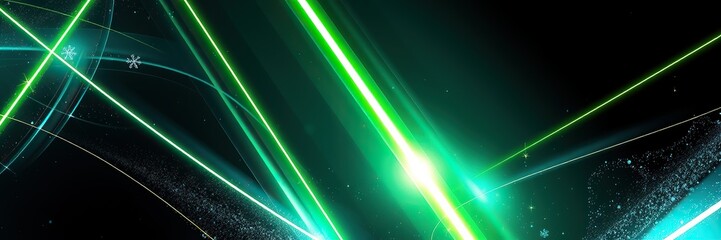 Obraz premium Black dark blue green emerald petrol teal lime yellow white abstract background. Color gradient ombre blend. Line stripe. Bright light flash glow glitter neon metallic. Noise grain mesh. Christmas