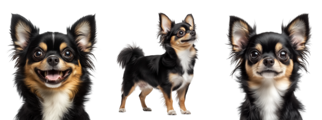 Cute Chihuahua dog on transparent background