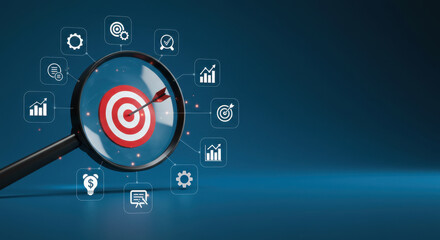 Business Strategy and Analytics for Growth: Utilizing a Magnifying Glass to Focus on Target Audience, Performance Metrics, and Competitive Analysis
