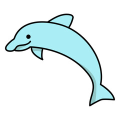 Fototapeta premium Dolphin's leap: The playful dolphin leaps, a symbol of joy, grace, and the mysteries of the sea.