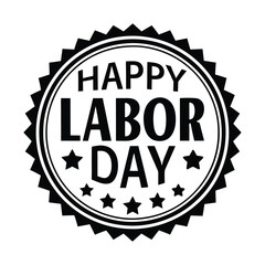 Creative Happy Labor Day Calligraphy Silhouette Vector