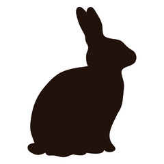 Rabbit Silhouette: A sleek, black silhouette of a rabbit, poised elegantly, captures the essence of this beloved creature. The stark contrast highlights its unique shape and posture.