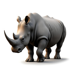 Obraz premium rhino isolated on white
