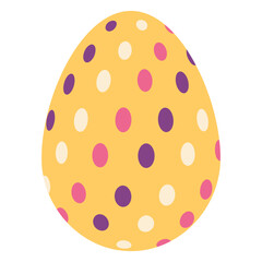 Polka Dot Easter Egg: A vibrantly colored egg is adorned with an array of polka dots, symbolizing the joy and renewal of the Easter season.