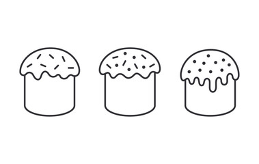 Muffin icon. Sweet cupcake. Muffin dessert. Sweet baking. Bakery products. Holiday icon. Cupcake dessert. Cake. Holiday icon. Pastry shop. Easter cake. Pie icon. Easter holiday. Food. Baking. Easter