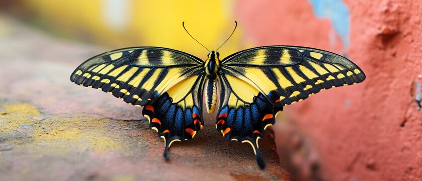 Colorful Butterfly 4K Wallpaper: Vibrant Close-up Photo of Exotic Insect in 1920x1080 Resolution
