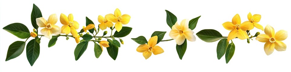 Obraz premium Delicate Yellow Flower Branches