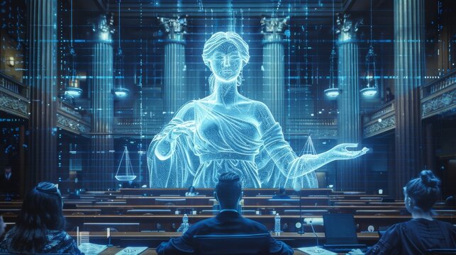 Innovative use of ai and hologram technology enhances justice delivery in a virtual courtroom setting