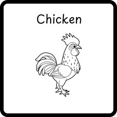 Animals Coloring E Book for Kid - chicken (2)