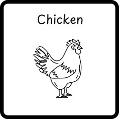 Animals Coloring E Book for Kid - chicken (2)