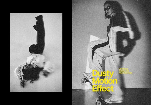 Dusty Motion Poster Photo Effect Mockup