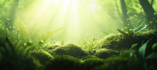 Lush Forest Floor Sunlight (1)