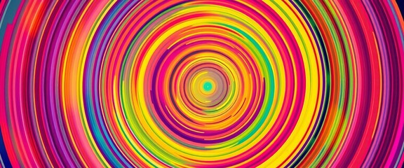 Abstract circular colorful background, vibrant hues swirling in concentric circles, vibrant, art