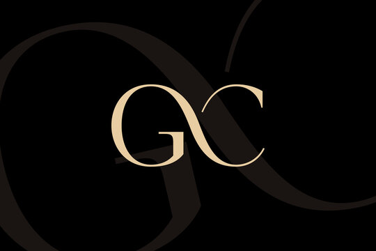 GC or CG letter logo icon design. Classic style luxury initials monogram.