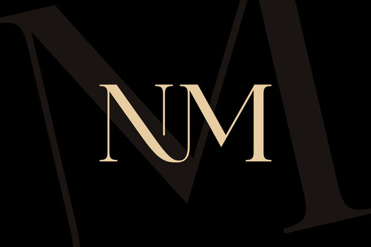 NM or MN letter logo icon design. Classic style luxury initials monogram.