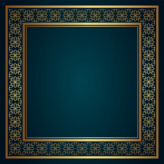 gold carved ornament frame, beautiful decoration design