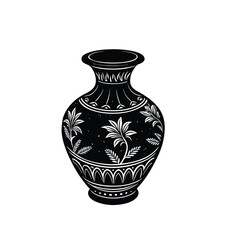 Beautiful vase vintage vector illustration