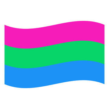 Polysexual Pride Flag: Symbolizing attraction, inclusion, and identity. The polysexual flag's waves embody a spectrum of emotion. The graphic expresses the solidarity