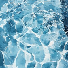 Obraz premium Sunlit ripples: blue water texture with light play on the surface