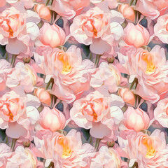 Pink Rose Flower Pattern Seamless Background Seamless Background
