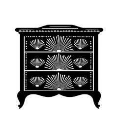 Art Deco Chest of drawers, vectorized furniture, furniture piece