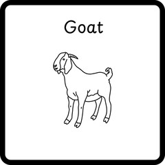 Animals Coloring E Book for Kid - goat