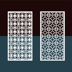 Kitchen and Hall Jali geometric CNC jaali pattern for laser cutting and interior designing vector graphics