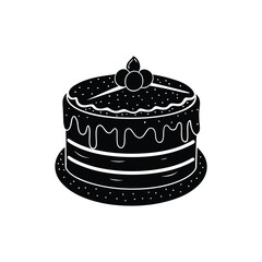 Delicious cake  vector art illustration