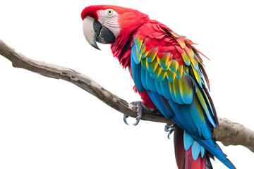 Naklejka premium Cut out photo of a parrot on crumpled paper